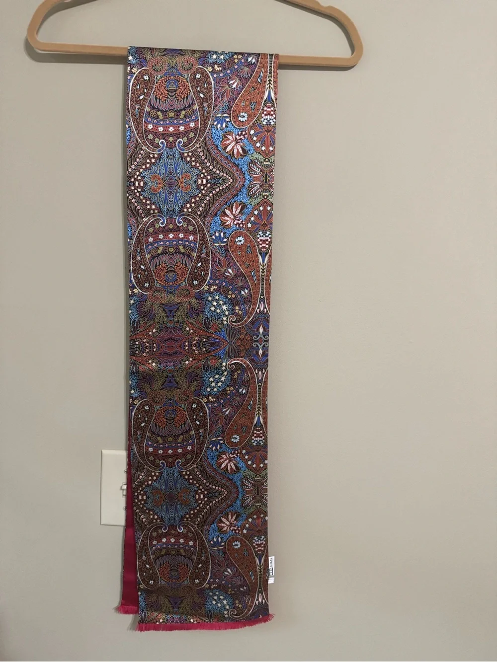 100% Silk Scarf men women neckerchief Wrap Paisley